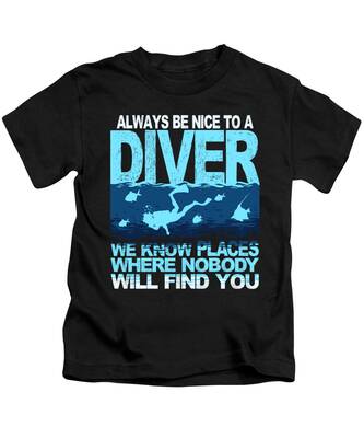 2-6 Years Old Kcloer24 Scuba Diving Divers Shadow Deep Swim DIV Baby Boys Girls Personality T-Shirt Short Sleeve Tee 